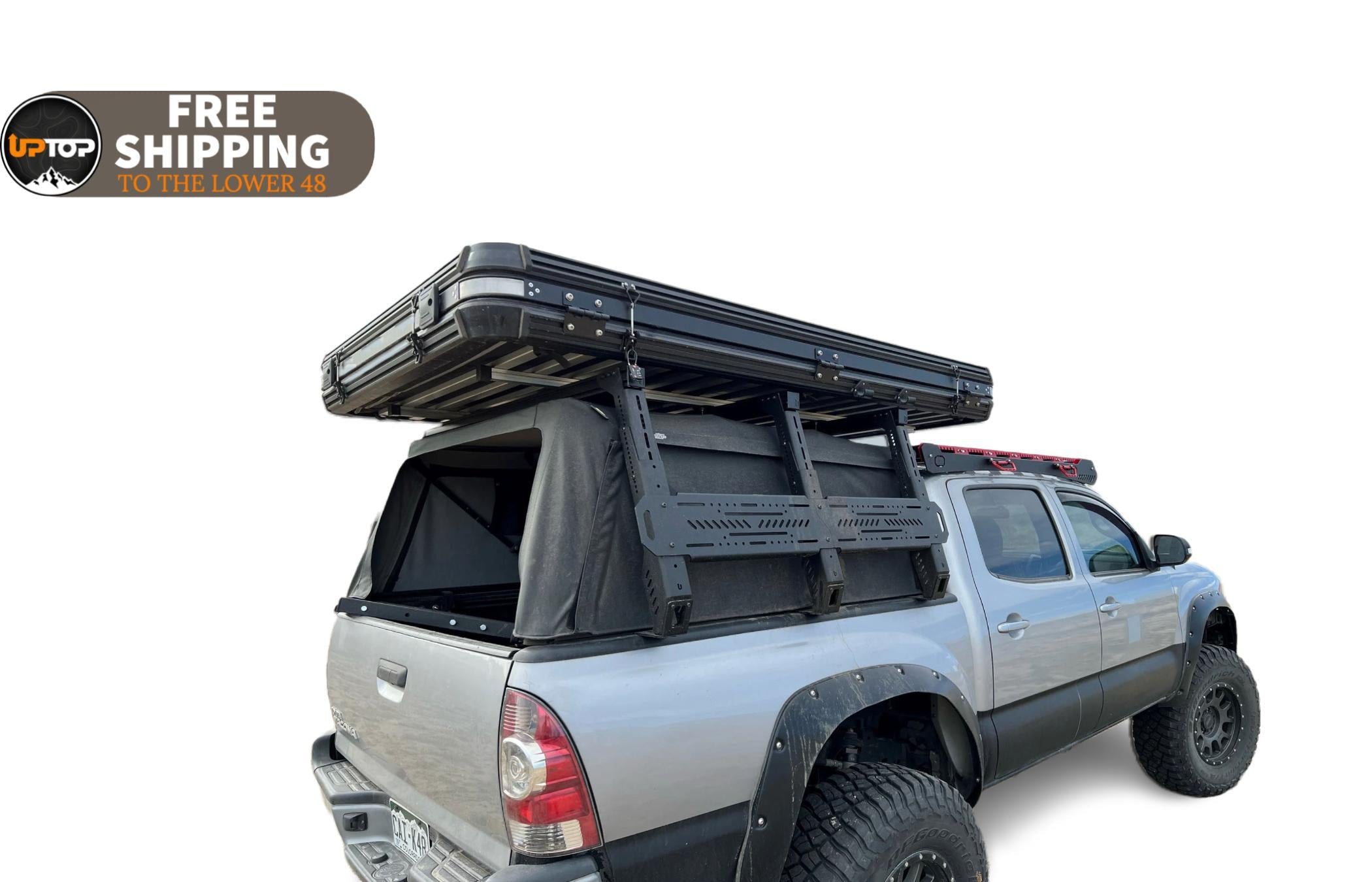 Low Profile Truck Bed Rack with Lights & Window Cut Out